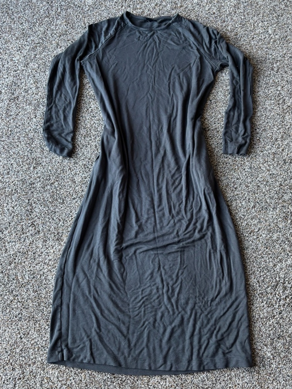 Wild Fable Black Long Sleeve Midi Dress Pockets Bodycon Casual Size XS